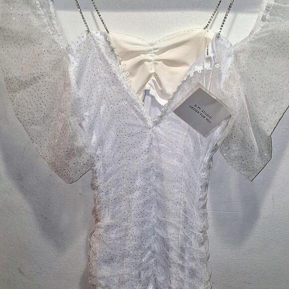 White mini bodycon dress - Picture 4 of 6